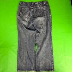 Venezia Jeans Mens 35/32 Blue Straight Leg Classic Medium Wash V-Stitch Pockets